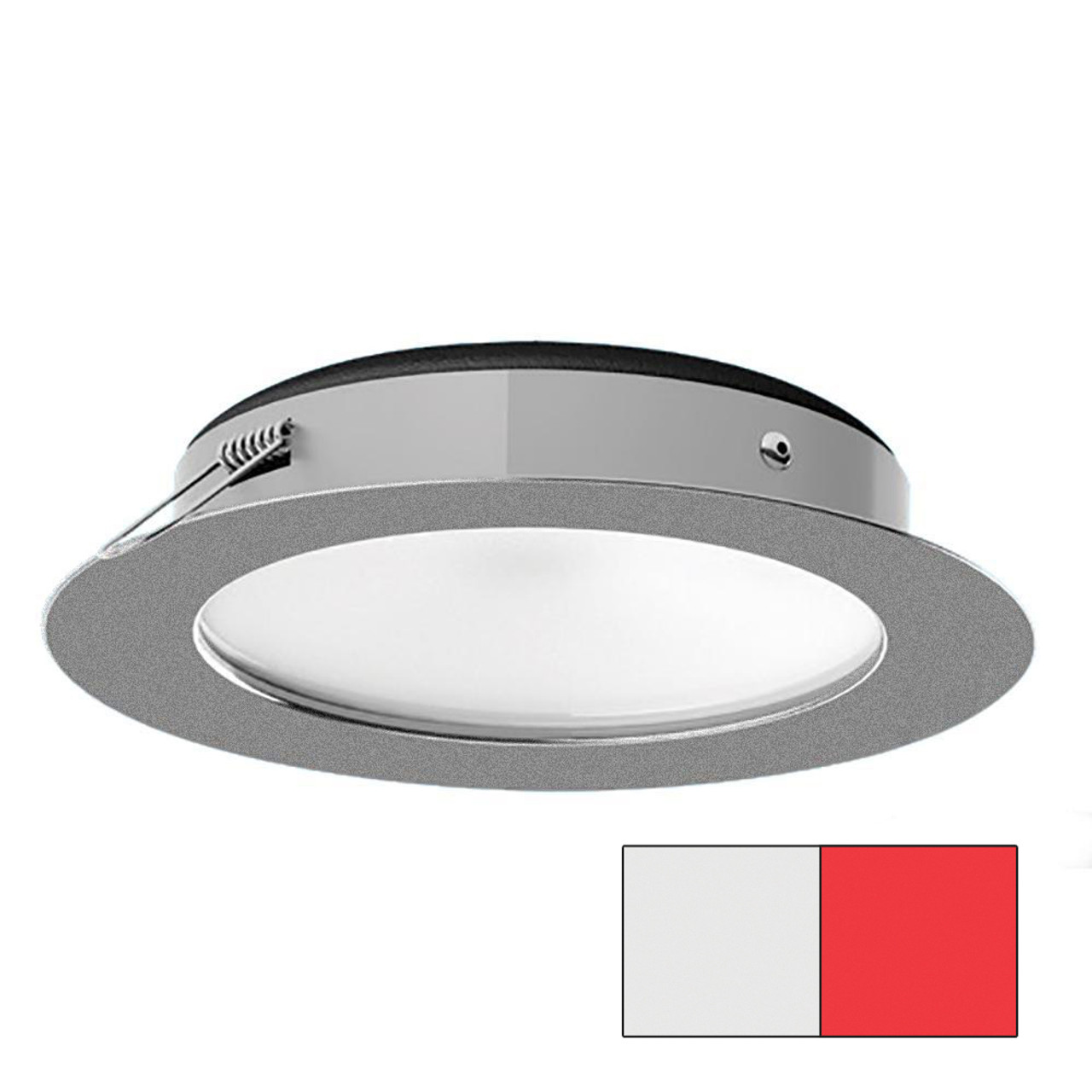 i2Systems - Apeiron Pro XL A526 - 6W, Spring Mount, Cool White/Red, Brushed Nickel Finish - Apollo Lighting