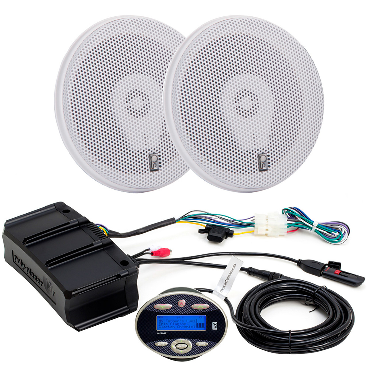 Poly-Planar - Amplifier Package - With ME70BT, MA-8505W Speakers - Apollo Lighting