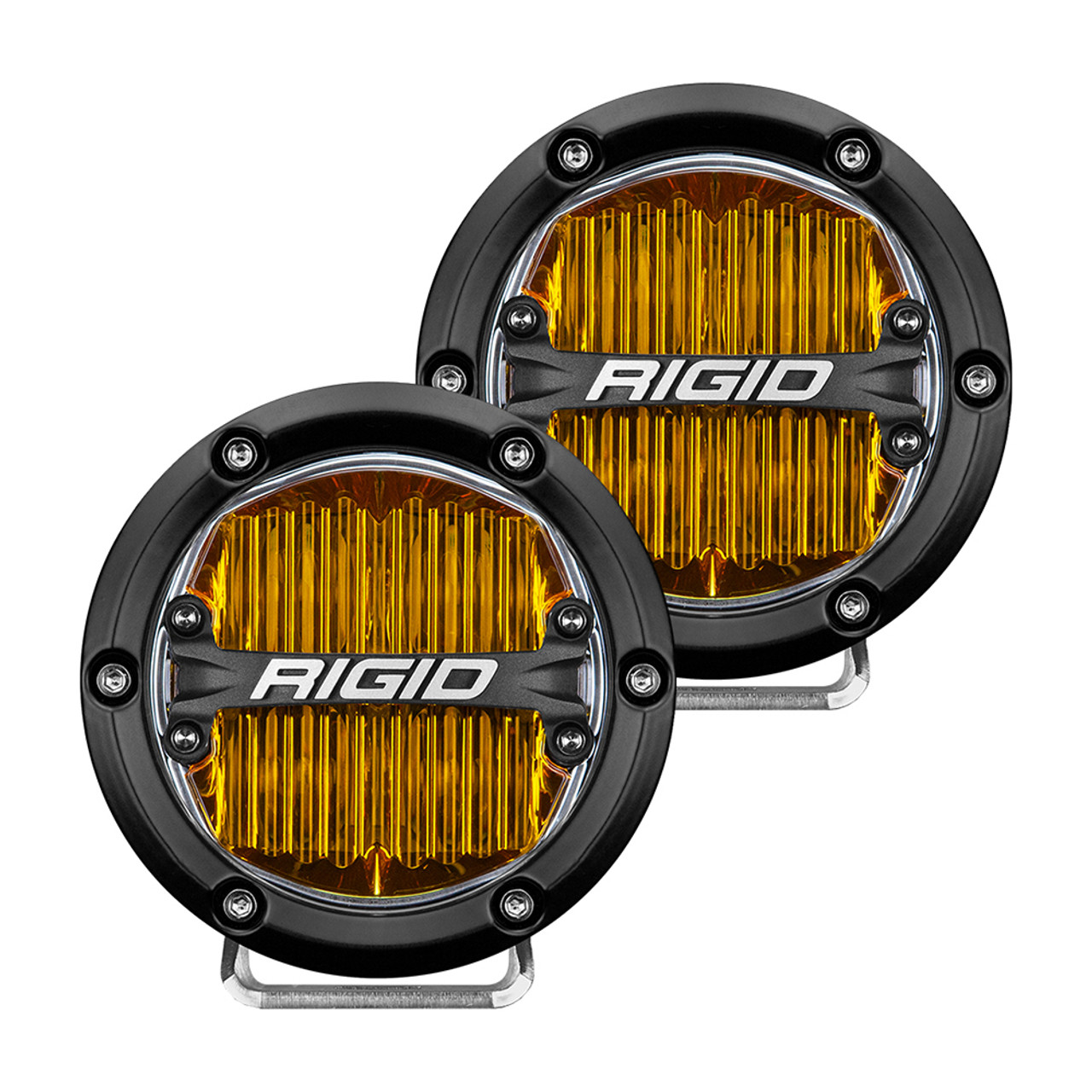 RIGID Industries - 360-Series 4" SAE Fog Light - Yellow Light, Black Housing - Apollo Lighting