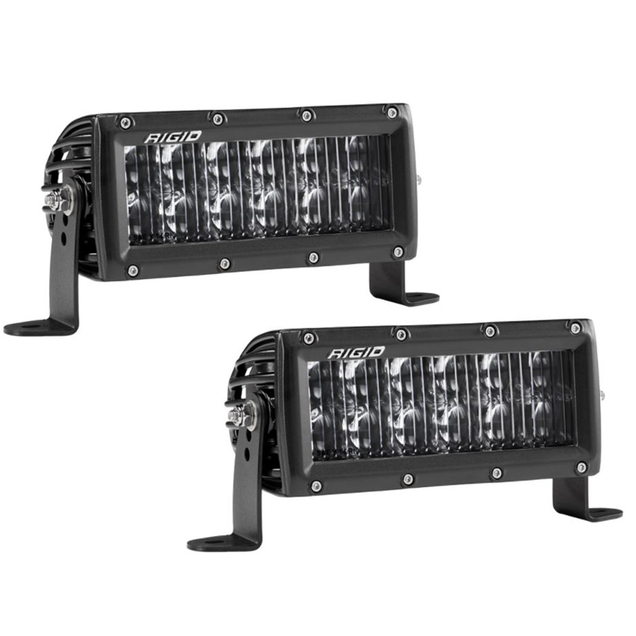 RIGID Industries - SAE Compliant E-Series 6" Light Bar - Pair - Black - Apollo Lighting