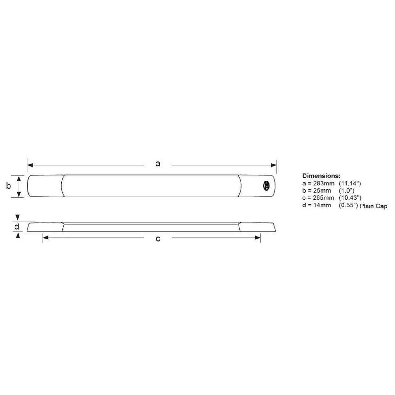 Hella Marine Surface Strip LED Surface Strip Lamp with Switch - White LED - 12V - Apollo Lighting