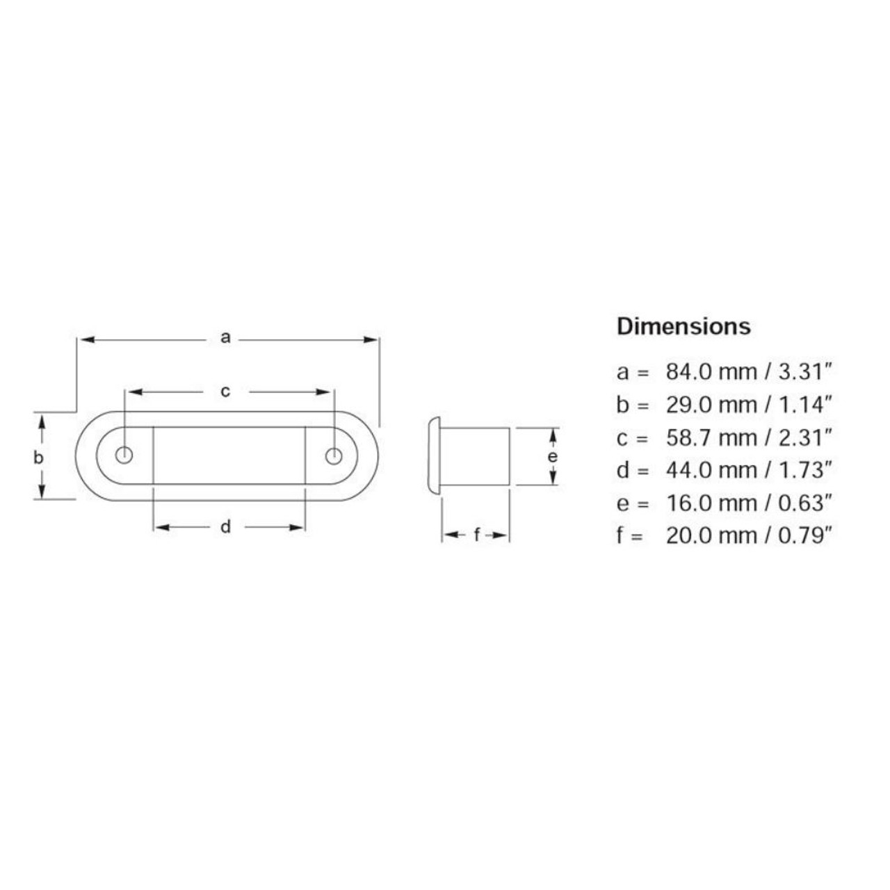 Hella Marine - White LED 9680 Oblong Step Lamp - 10-33V DC