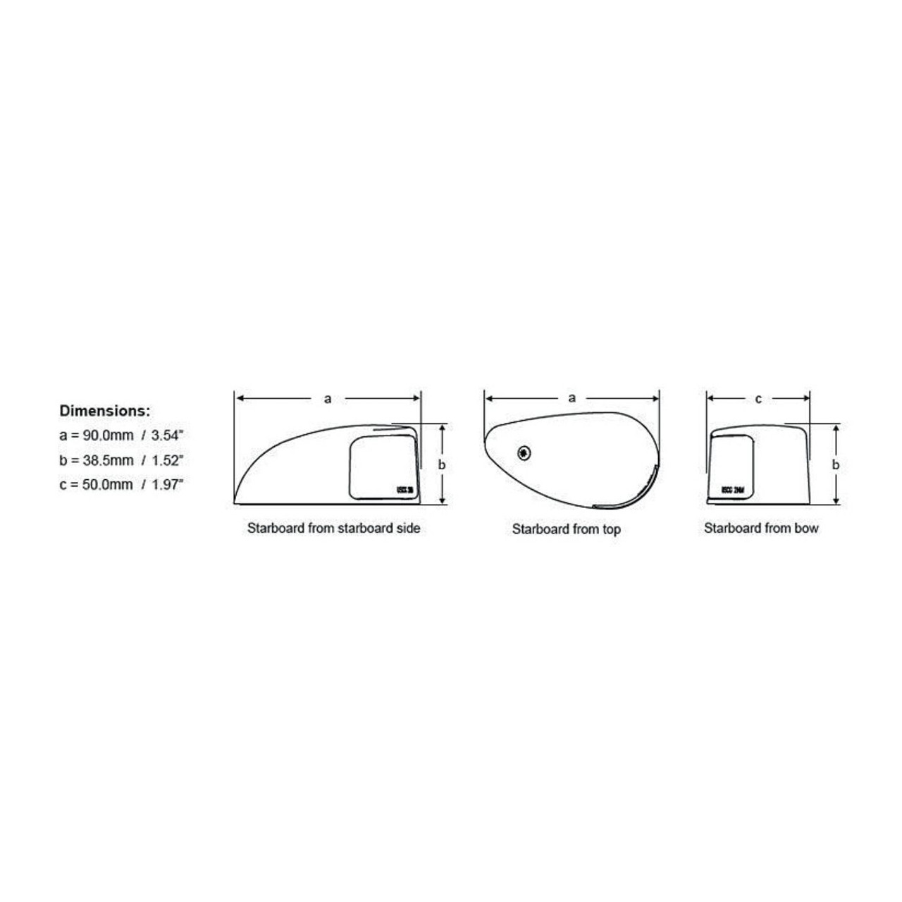 Hella Marine - 2NM NaviLED Deck Mount Port and Starboard Pair - Apollo Lighting