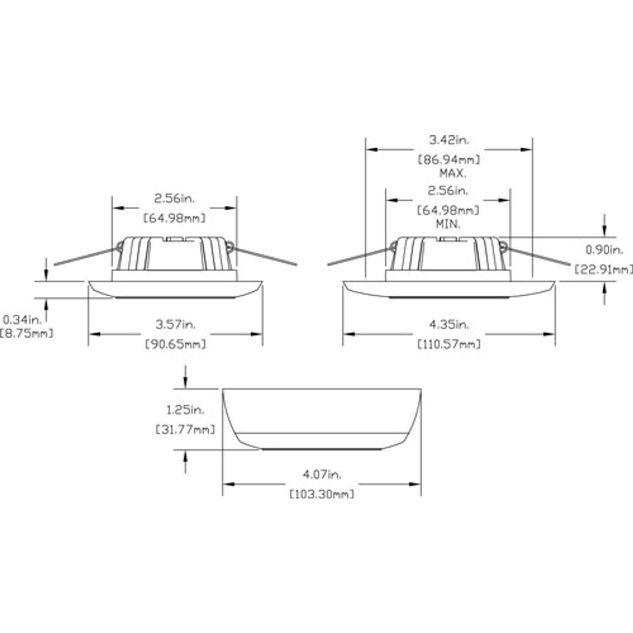 Imtra - PowerLED Downlight - Stainless Steel, Warm White, 10-40V, 2900K, 5W, 197lm - Apollo Lighting