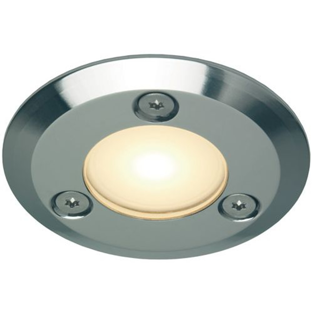 Imtra - Emden-Small LED Courtesy Light - Polished Stainless, Blue, IP67, 10-30VDC (ILPB23043111) - Apollo Lighting