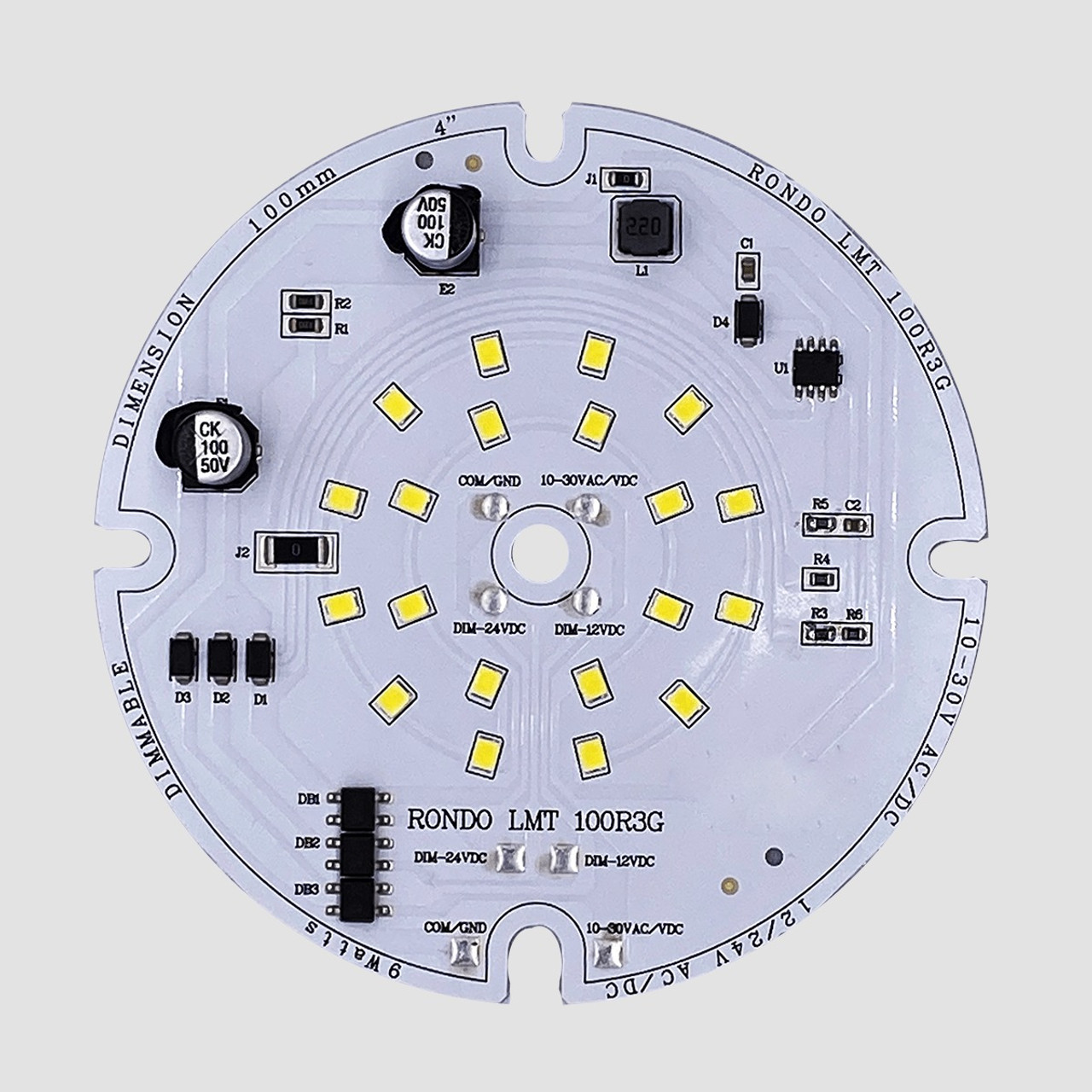 Lumiron - Rondo Replacement Disk - 10-30V, 9W, Dimmable, 20 LEDs - Apollo Lighting