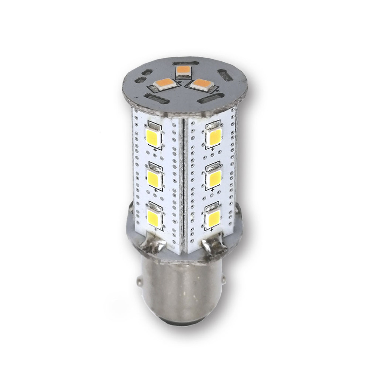 Mega LED - Even Pins LED Replacement Bulb - BA15 Type, 3.2 Watt, 266 Lumens, 10-30V DC, Warm White 3000K (30027) - Apollo Lighting