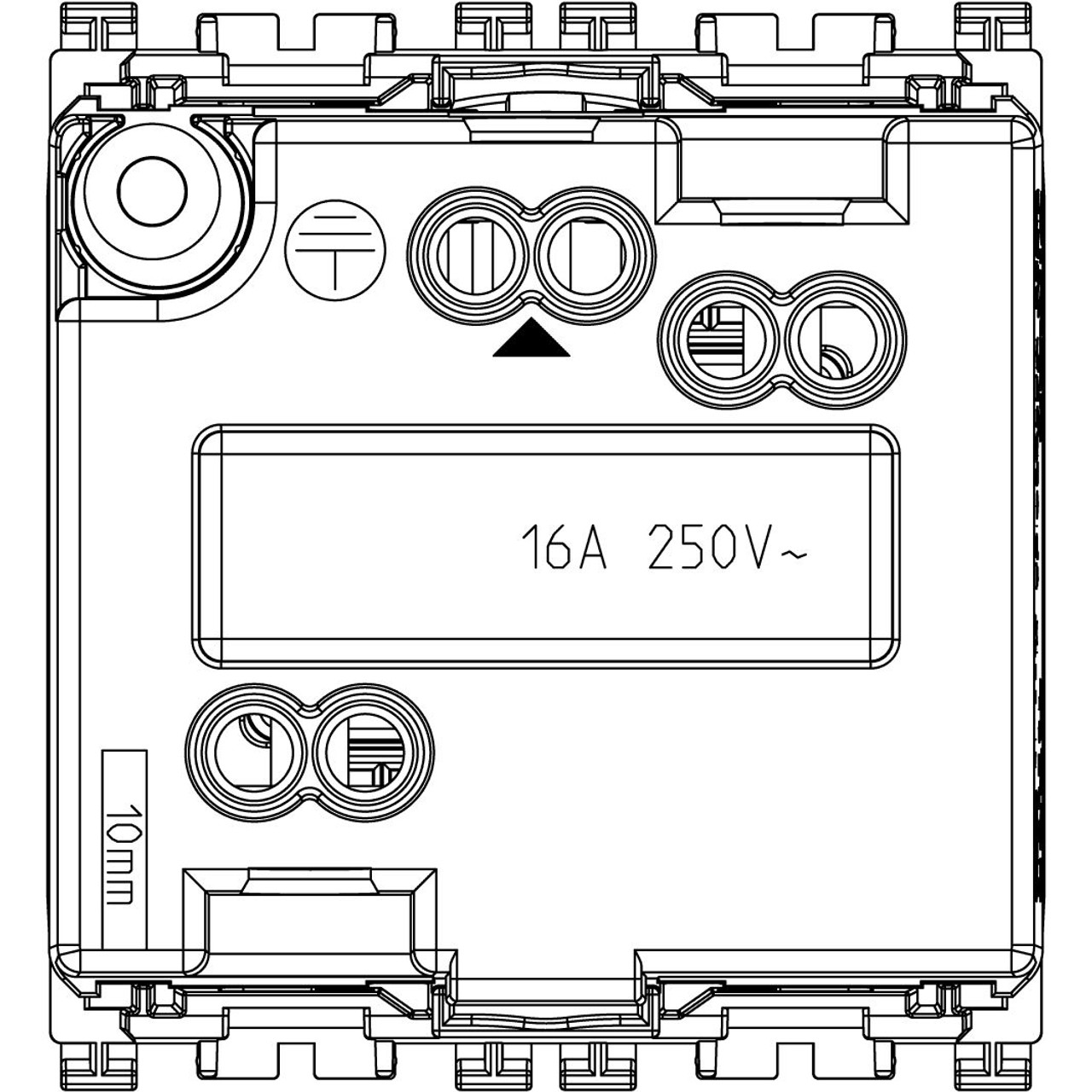 Vimar - Arké 19208 Socket Outlet - 2P+E 16 A 250 V, German Standard, IP20, Plastic - Apollo Lighting