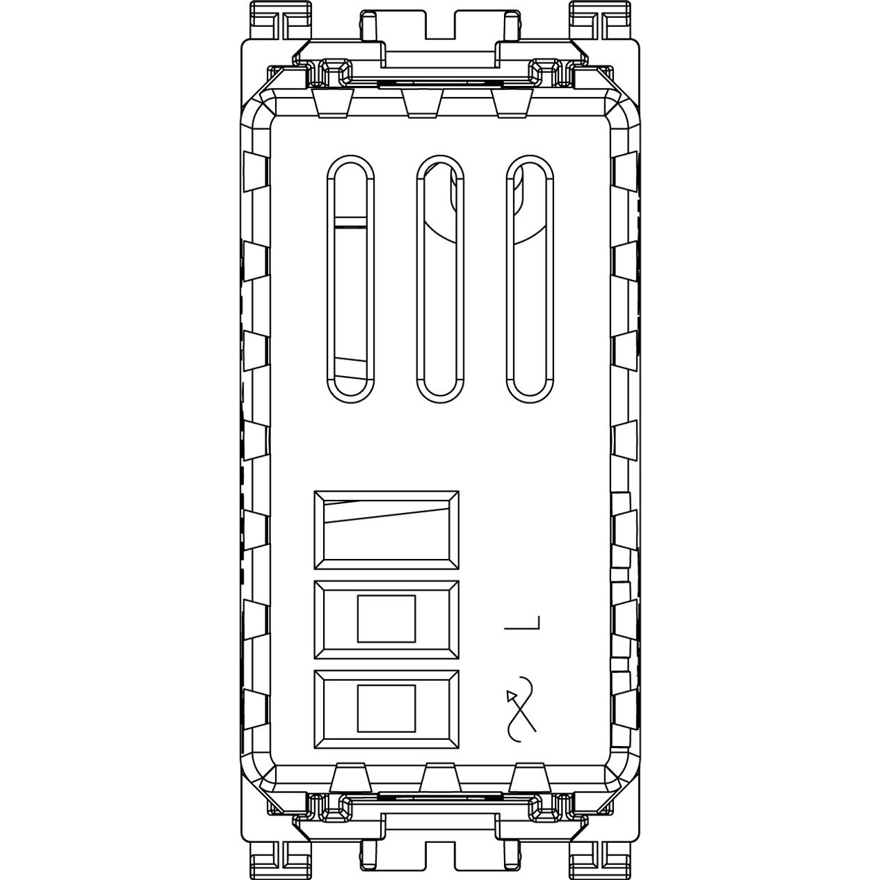 Vimar - Arké 19147 Dimmer Switch - 120V, 30-500W, 30-300V, 50-60 Hz - Apollo Lighting