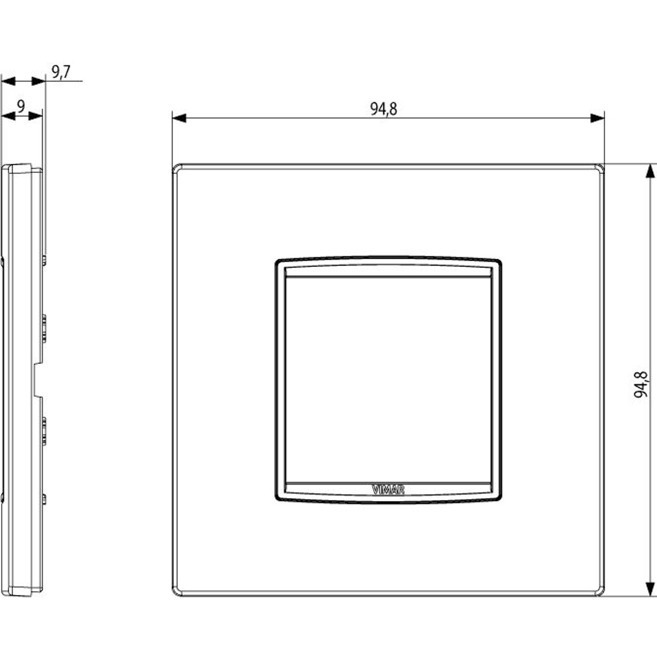 Vimar - Eikon 20647 Classic Cover Plate - 2 Module, Solid Wood - Apollo Lighting