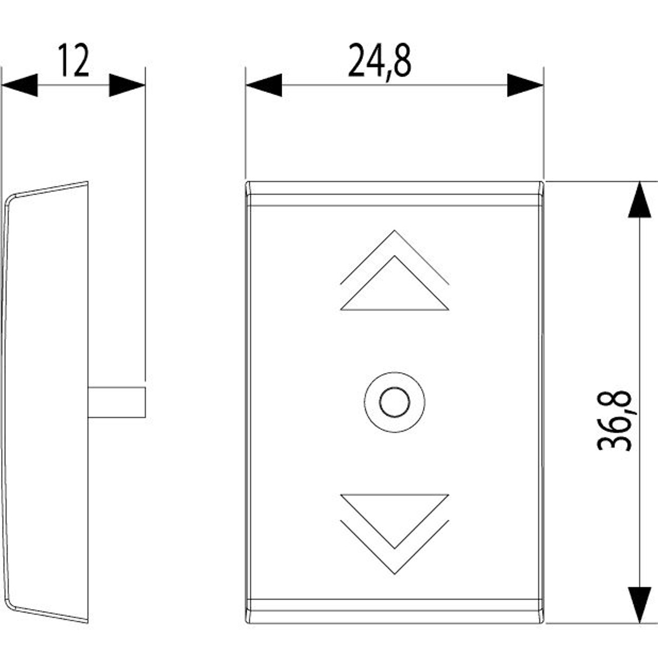 Vimar - Rocker Push Button - Interchangeable 1-Module Button, Regulation Symbol, White (VM16971.22.B) - Apollo Lighting