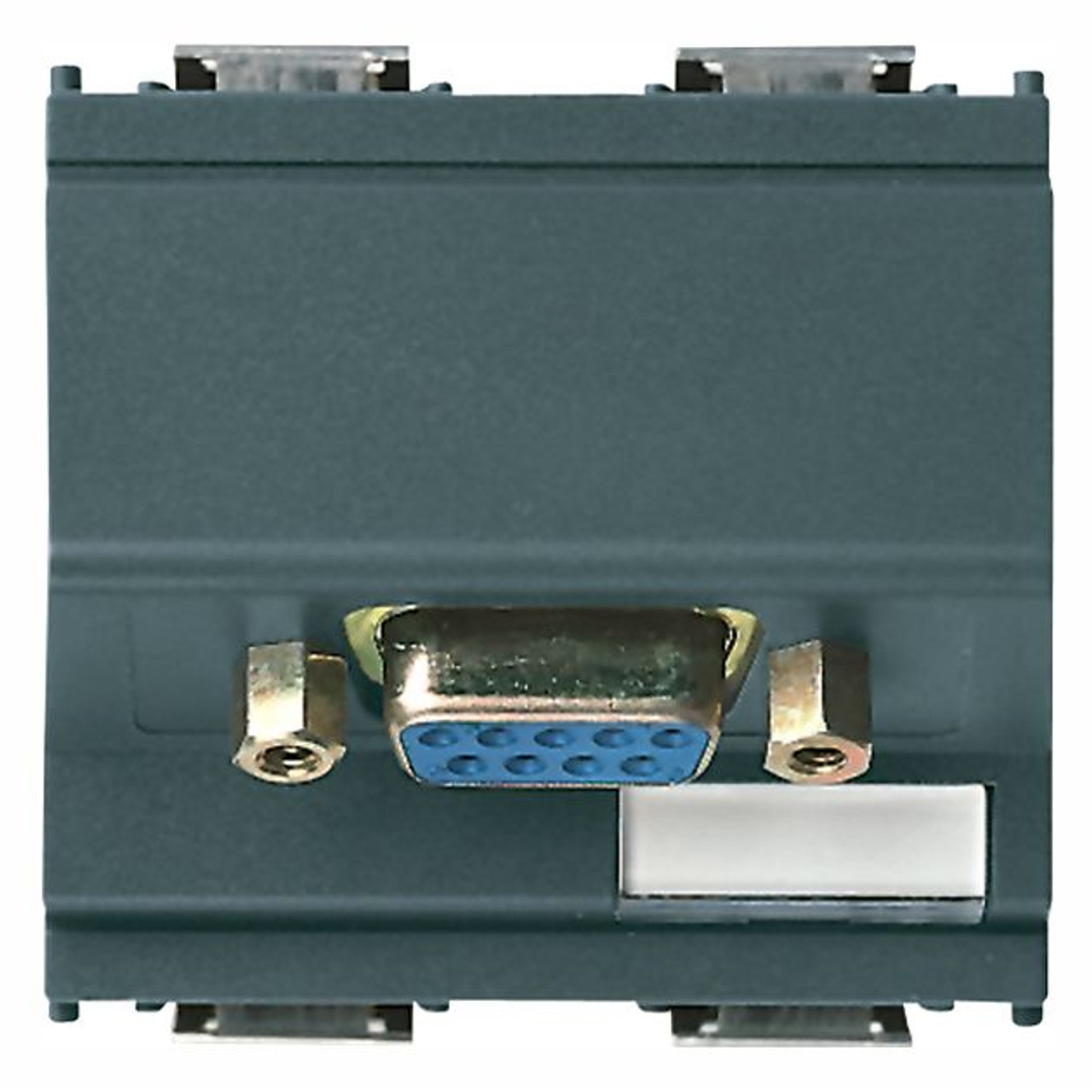 Vimar - Idea 16361 Socket Connector - 9 Pin Sub D, Soldering, 2 Modules, IP20, Plastic - Apollo Lighting