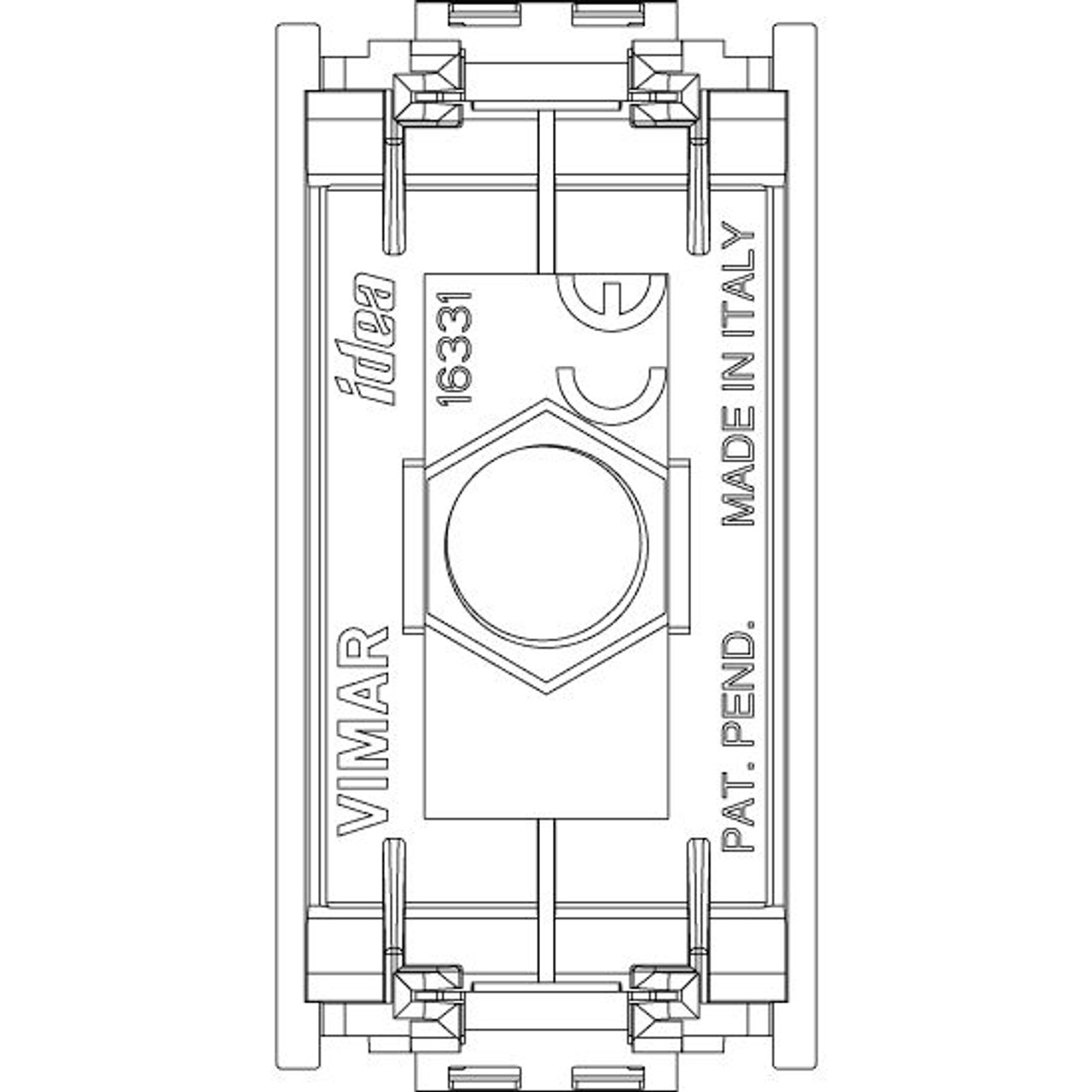 Vimar - Idea 16331 Coaxial Socket Outlet - F Type Female Connector, Plastic - Apollo Lighting