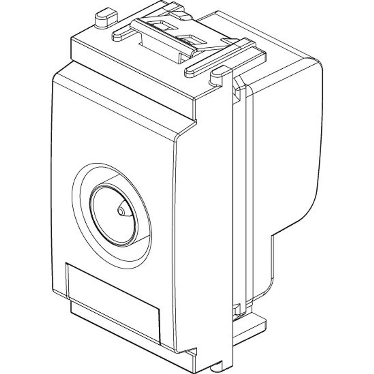 Vimar - Idea 16306.10 Coaxial Socket Outlet - Male Connector, TV-RD-SAT 5-2400 MHz, Plastic - Apollo Lighting