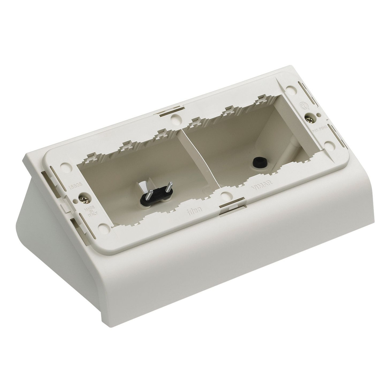 Vimar - Idea 16806 Table Mounting Box - 6M, Plastic, 77,40 mm Depth, IP20 - Apollo Lighting