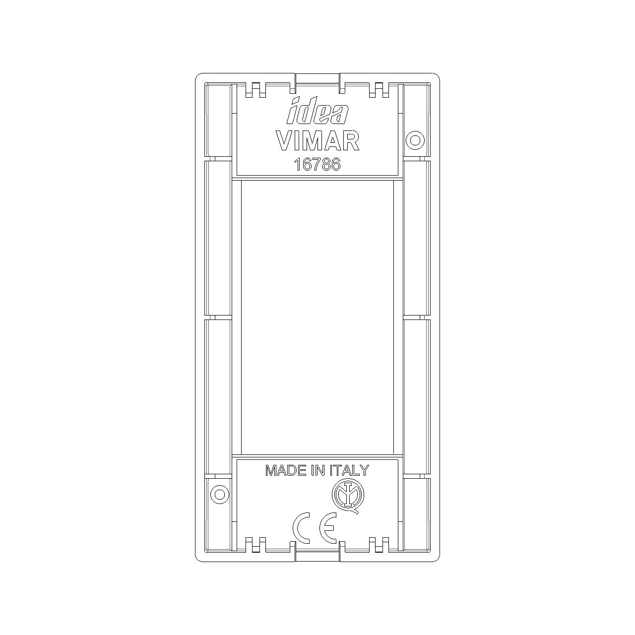 Vimar - Idea 16786 Classica Cover Plate - 1 Module, Technopolymer, Plastic - Apollo Lighting