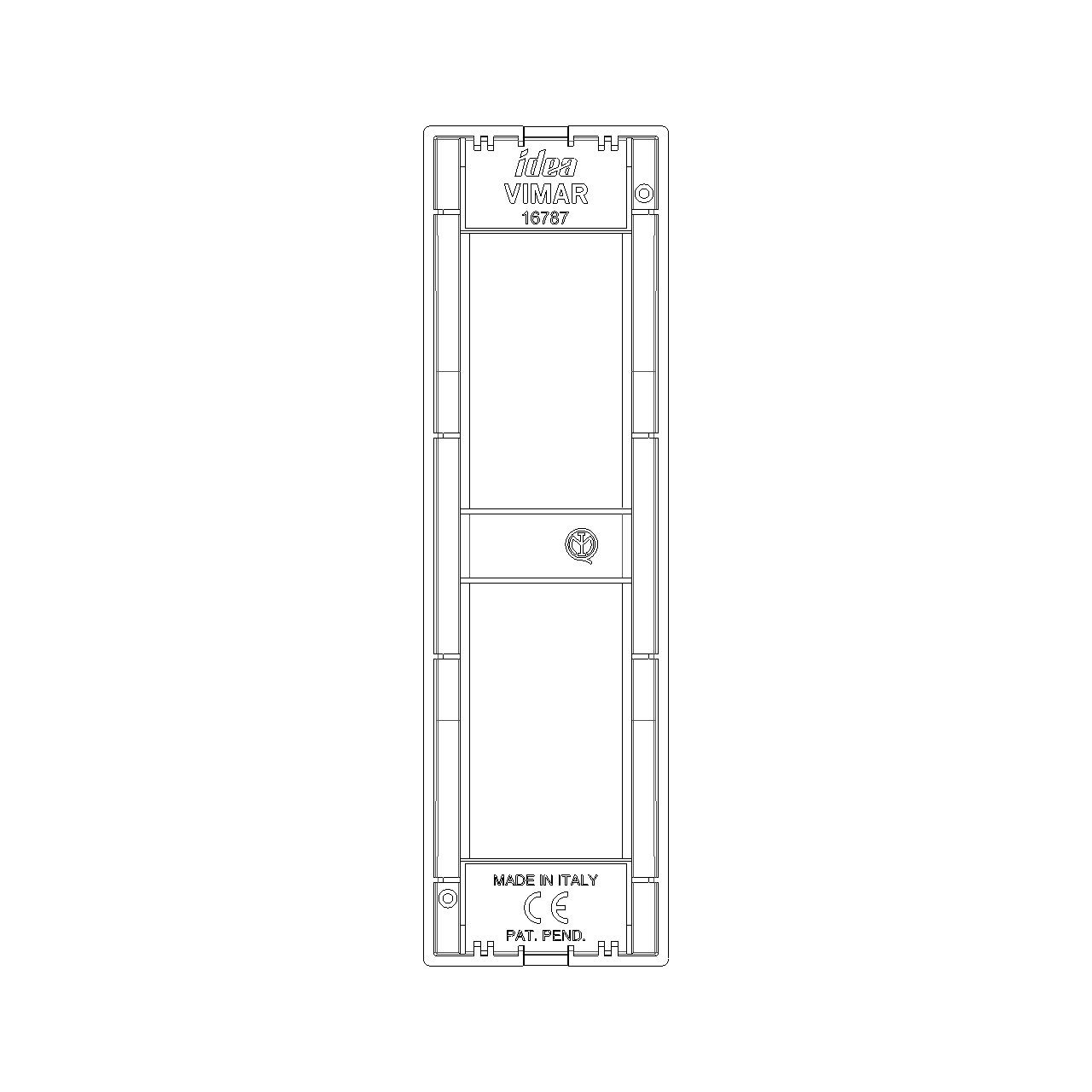 Vimar - Idea 16787 Classica Cover Plate - 2 Module, Technopolymer, Plastic - Apollo Lighting