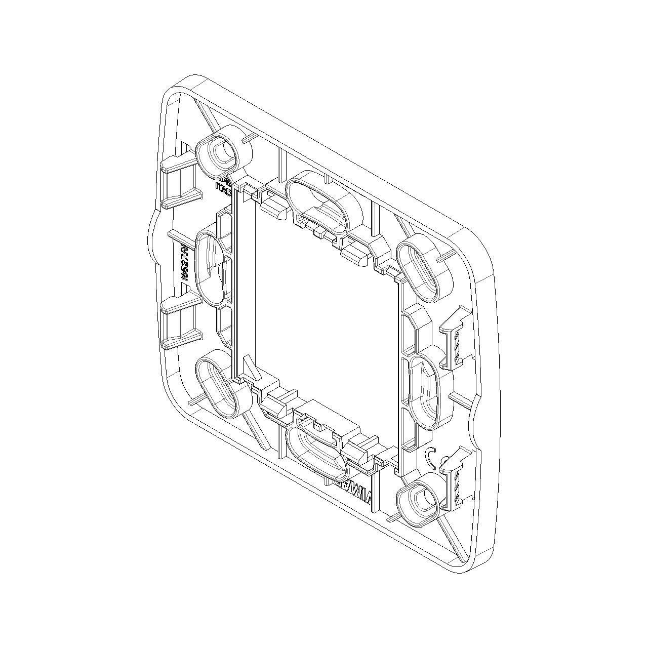 Vimar - Idea 16527 Mounting Frame - 2 Module, Plastic - Apollo Lighting