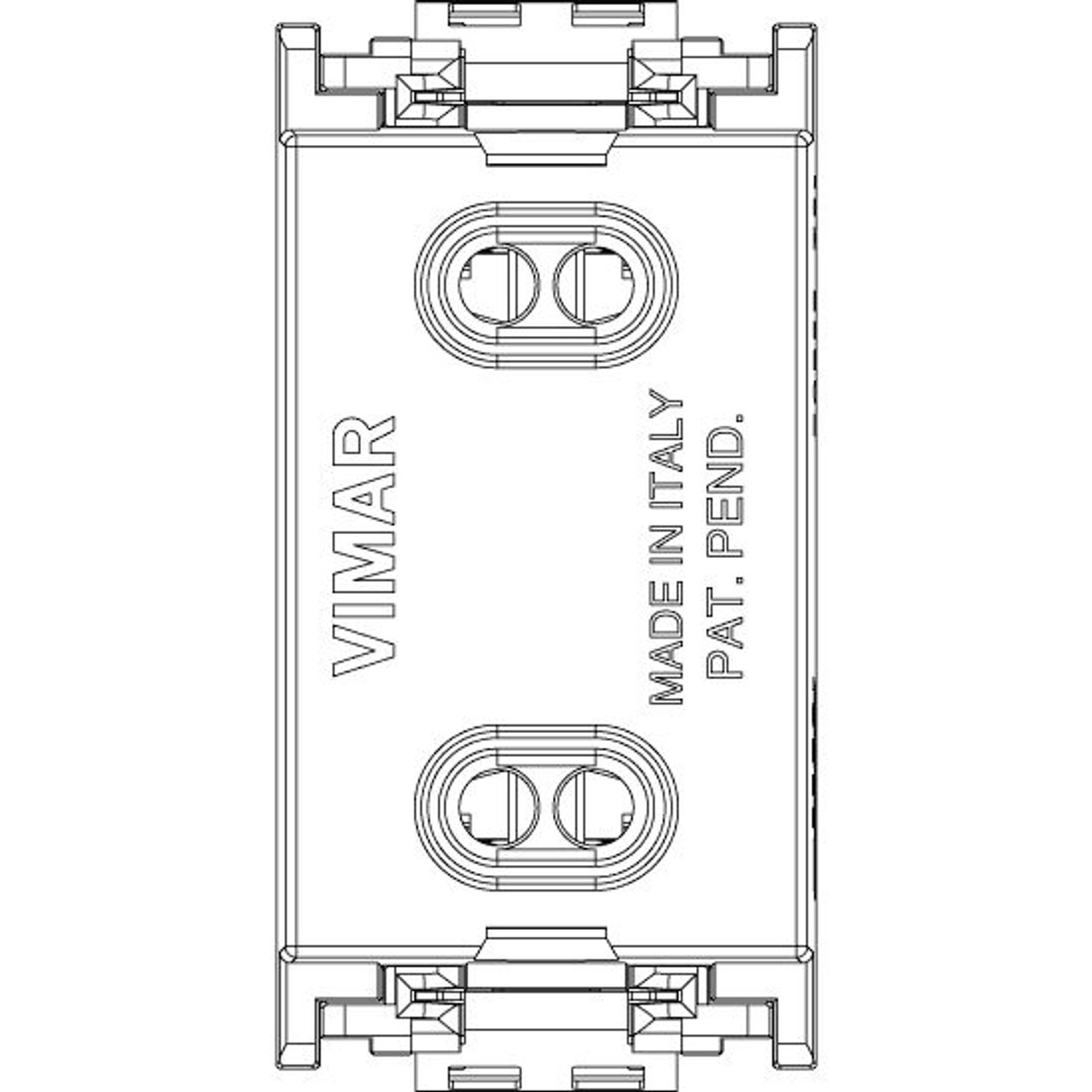 Vimar - Idea 16233 USA+EU Socket Outlet - 2P 16 A 250 V, Euro-American Standard, IP20, Plastic - Apollo Lighting