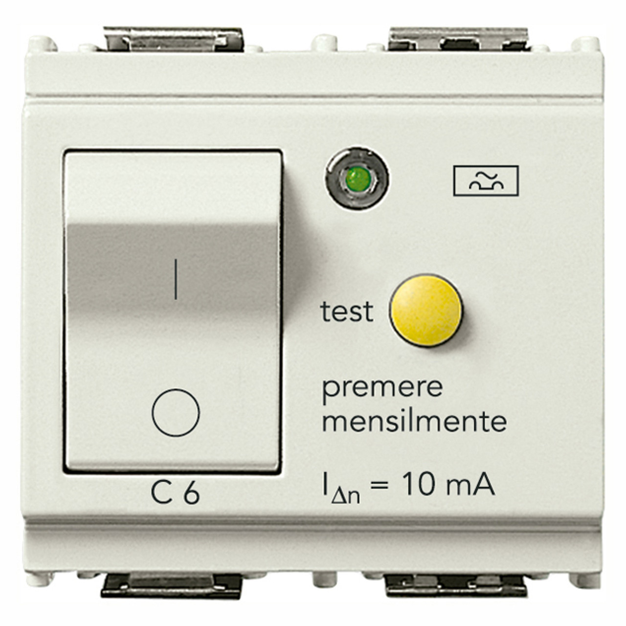 Vimar - Idea 16511 RCBO Circuit Breaker - 120-230 V, 50-60 Hz, IP40, 2 Modules - Apollo Lighting