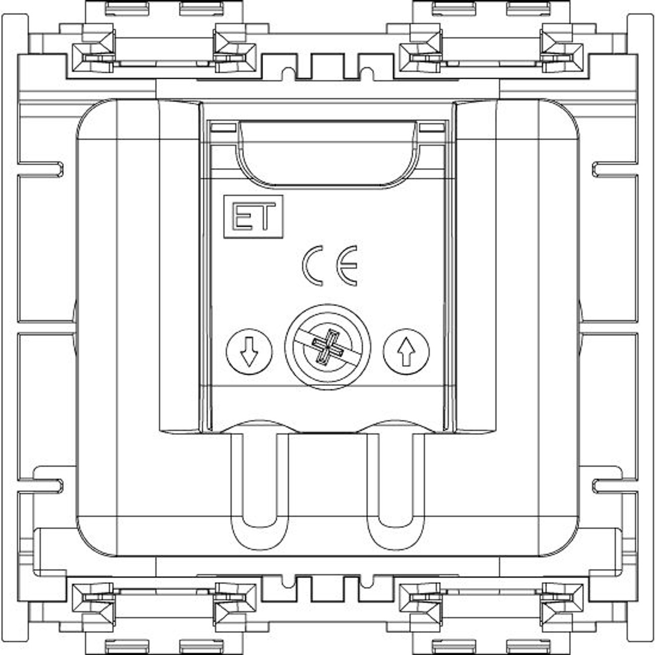 Vimar - Idea 16307.01 Coaxial Socket Outlet - TV-RD-SAT 5-2400 MHz, 2 Modules, Plastic - Apollo Lighting