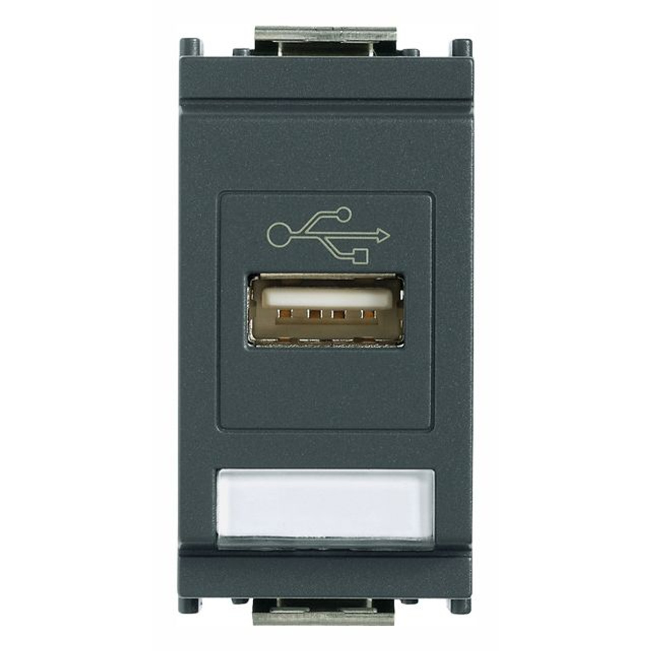 Vimar - Idea 16368 USB Socket Outlet - USB Connector, Screw Terminals, IP20, Plastic - Apollo Lighting