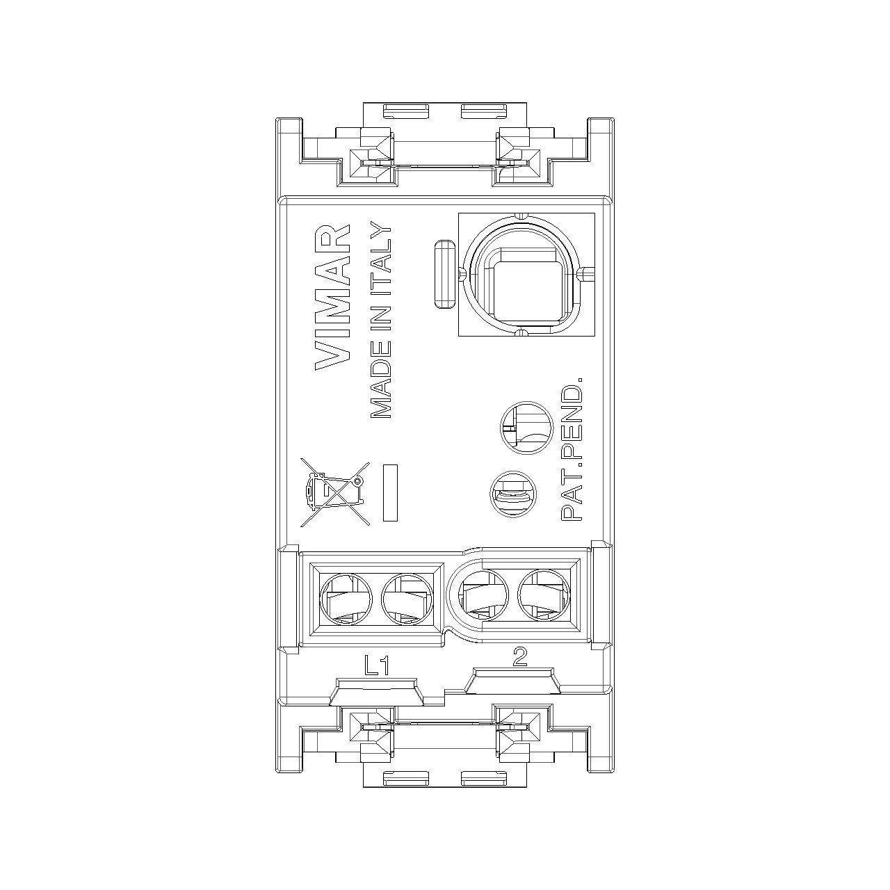 Vimar - Idea 16001 1-Way Rocker Switch - 1P 16 AX 250 V, IP40, Plastic - Apollo Lighting