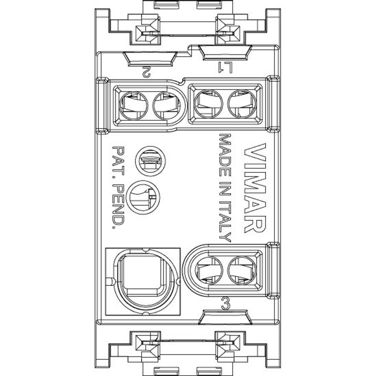 Vimar - Idea 16005 2-Way Rocker Switch - 1P 16 AX 250 V, IP40, Plastic - Apollo Lighting