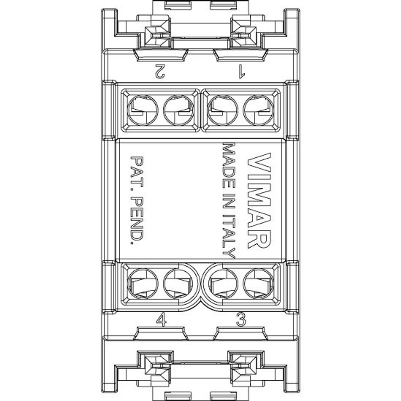 Vimar - Idea 16013 Reversing Rocker Switch - 1P 16 AX 250 V, Reversing Switch, IP40, Plastic - Apollo Lighting