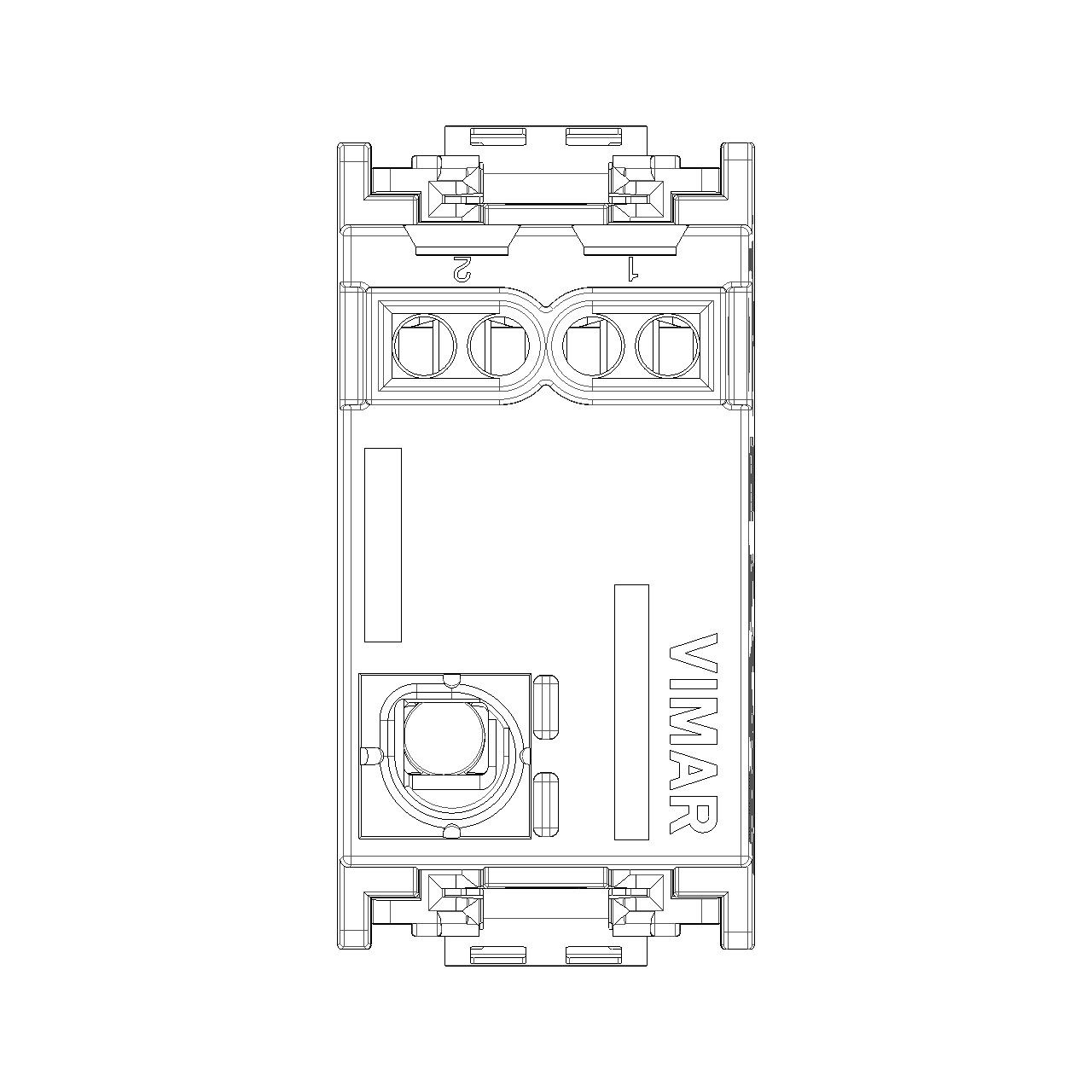 Vimar - Idea 16080 Push Switch Button - 1P NO 10 A 250 V, IP40, Plastic - Apollo Lighting