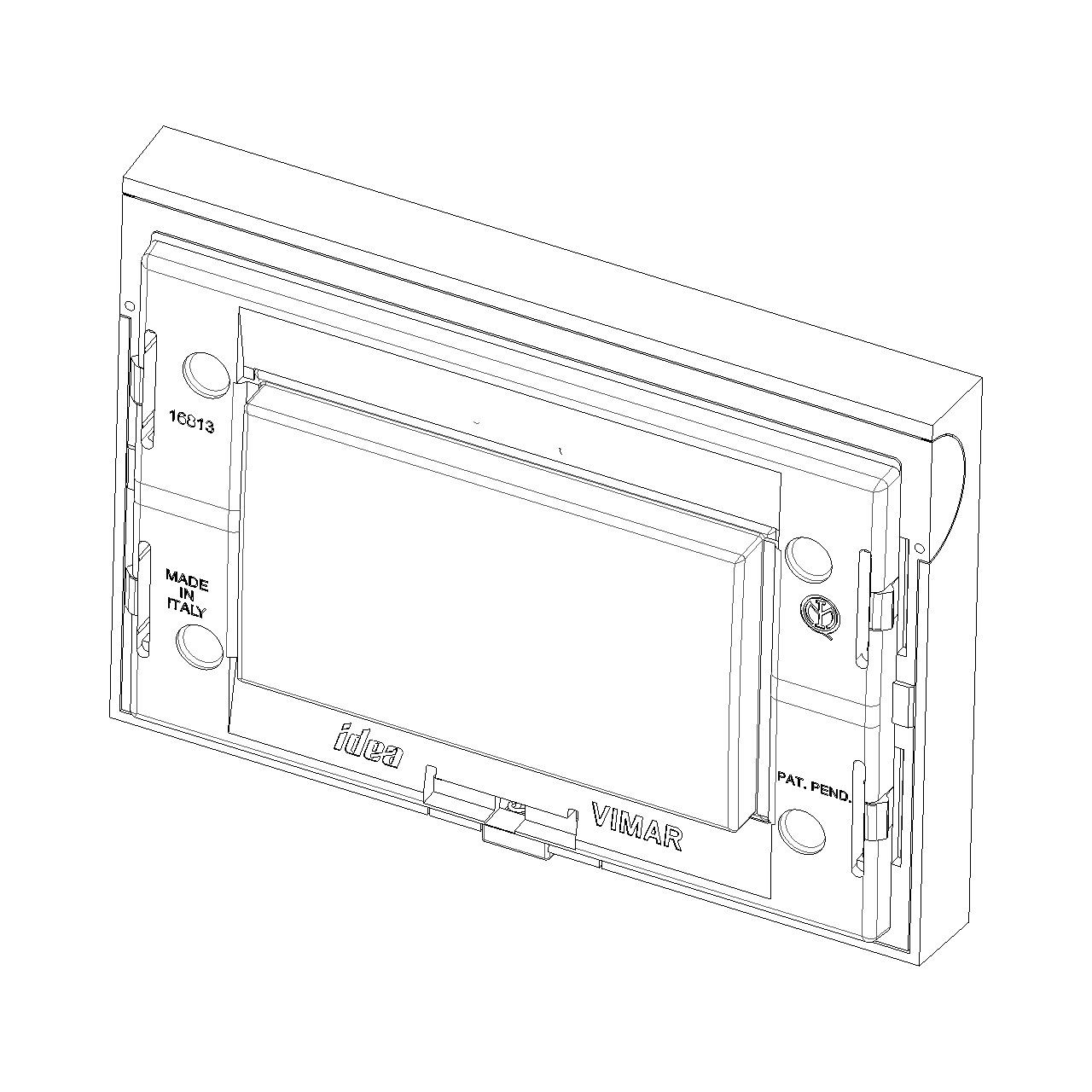 Vimar - Idea 16813 Mounting Frame - Screws, IP55, Plastic - Apollo Lighting