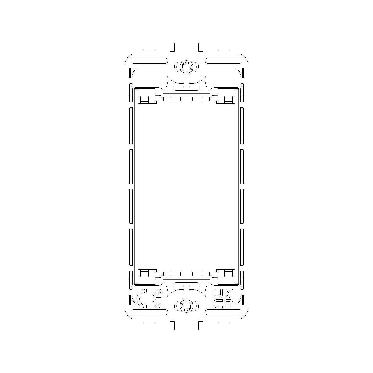 Vimar - Mounting Frame - Screws, 1 Module, Plastic, Grey (VM16771) - Apollo Lighting