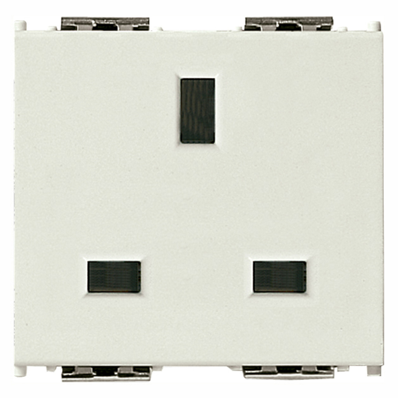 Vimar - Idea 16260 SICURY English Socket Outlet - 2P+E 13 A 250 V, English Standard, 2 Module, IP20, Plastic - Apollo Lighting