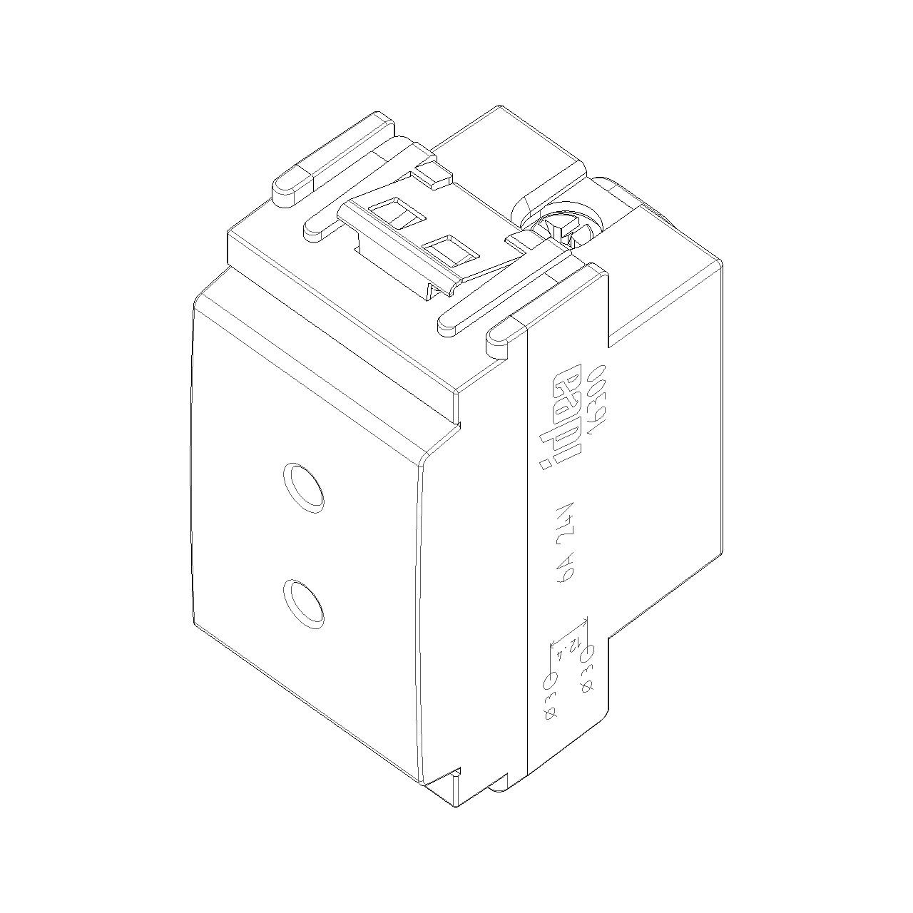 Vimar - Idea 16301 SELV Socket Outlet - Polarized 2P 6 A 24 V, IP20, Plastic - Apollo Lighting