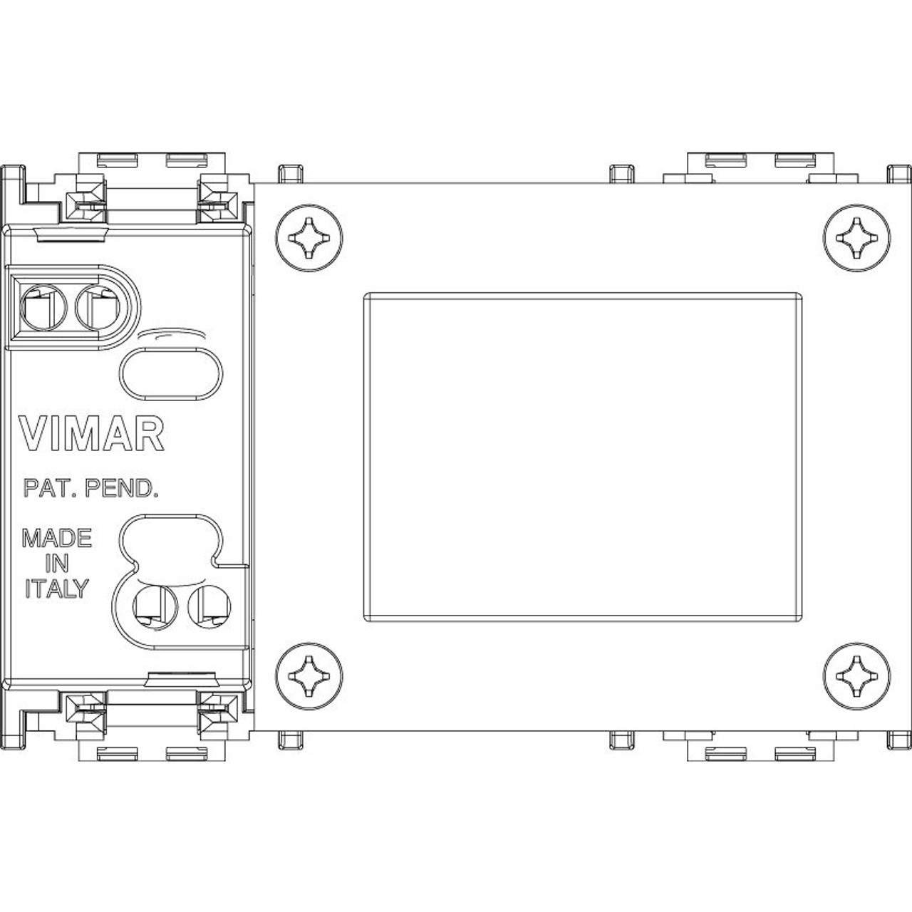 Vimar - Idea 16290 Protected Shaver Socket Outlet - 3 Module, Plastic - Apollo Lighting