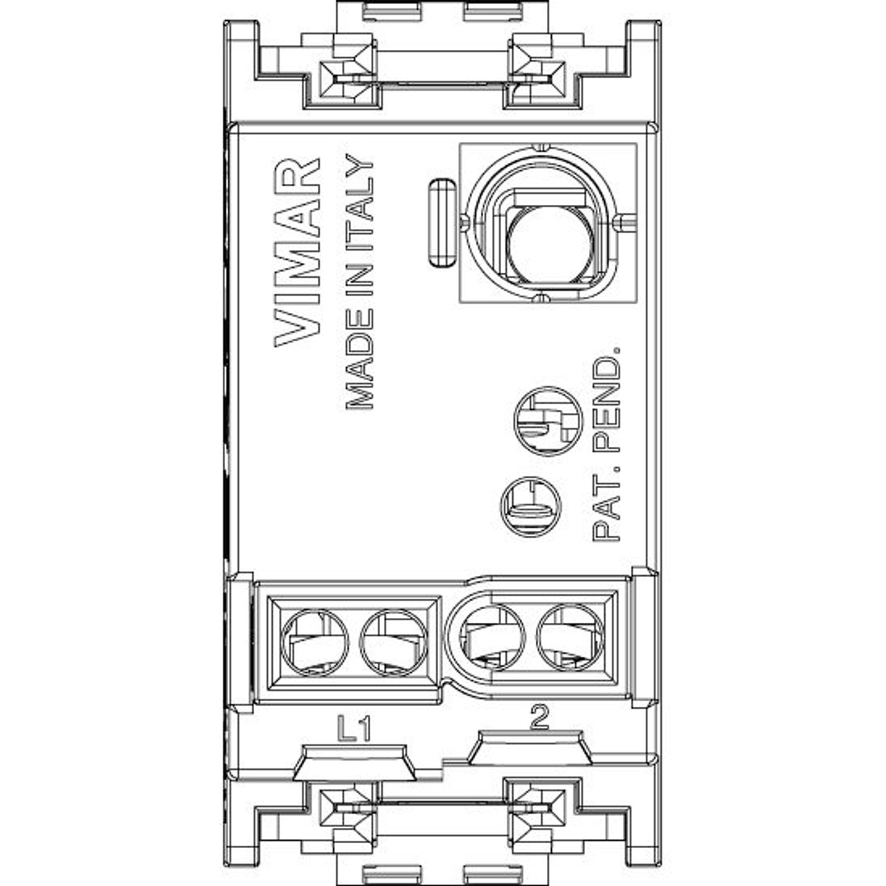 Vimar - Idea 16092 Push Button - 1P NC 10 A 250 V, General Symbol, Luminous, IP40, Plastic - Apollo Lighting