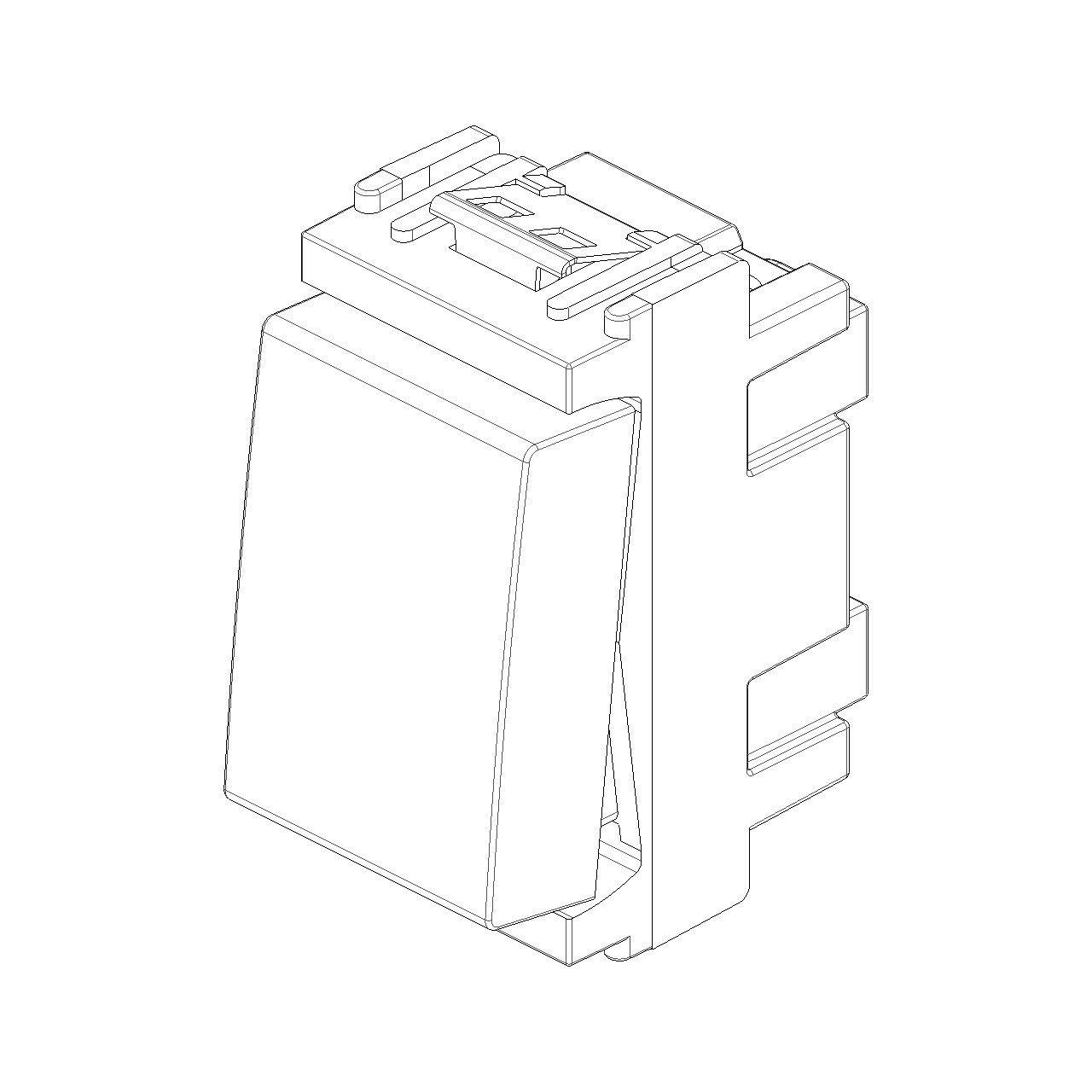 Vimar - Idea 16004 2-Way Rocker Switch - 1P 10 AX 250 V, 2-Way Switch, IP40, Plastic - Apollo Lighting