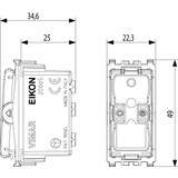Vimar Eikon 2-Way Switch Mechanism, 1P, 16AX, 250V, Lightable, IP40