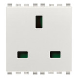 Vimar Eikon English Standard SICURY Socket Outlet, 13A, 250V, 2 Module - Apollo Lighting