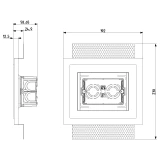 Vimar Exé 3-Module Flush Mounting Box, For Hollow Walls, GW 960C
