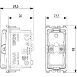 Vimar Eikon Push Button Mechanism, For 1-3 Module Button, 1P NO, 10A 250V~, Lightable, IP40 - Apollo Lighting