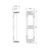 Vimar Eikon 2-Module Panel-Mount Frame, With Screws, Thermoplastic - Apollo Lighting