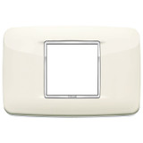 Vimar - Eikon 20682 Round Cover Plate - 3 Module, Die-Cast Metal - Apollo Lighting