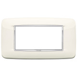 Vimar - Eikon 20684 Round Cover Plate - 4 Module, Die Cast Metal - Apollo Lighting