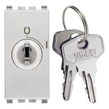 Vimar Eikon 2P Key-Operated 1-Way Switch, 16A, 250V, 1 Module