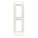 Vimar Eikon Round Cover Plate for Panel Mounting, 2-Module, Metal