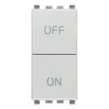Vimar Eikon Two Independent Push Buttons, 1P NO + 1P NC, 10A, 250V, ON/OFF Symbols - Apollo Lighting