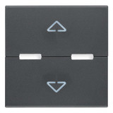 Vimar - Eikon 20532.21 Push Button - Interchangeable, 2-Module, Arrows Symbol, Plastic - Apollo Lighting