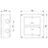 Vimar Isoset Surface Mount Enclosure, For Eikon and Plana, 8-Module (4+4), 4x2, Vertical, IP40 - Apollo Lighting