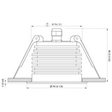 Quick Marine - Palladio Q90 LED Downlight (Daylight, 10W, 10/30V, Satin 25B) (FASP5571S11BA00)